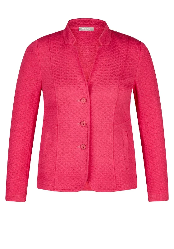 New Products Rabe Textured Knit Short Jacket, Fuchsia