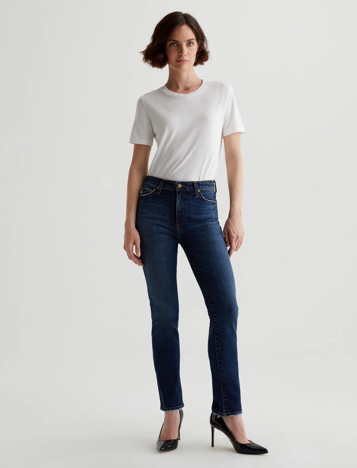 Bright Colors AG Jeans - Mari Extended Mid-Rise Slim Straight