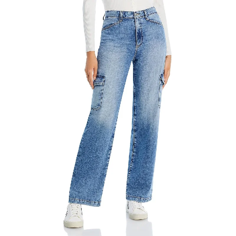 Diamond Series AG Jeans Womens Cargo Denim Wide Leg Jeans