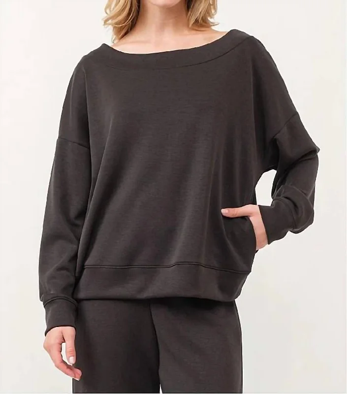 Classic Modal Sweater In Black