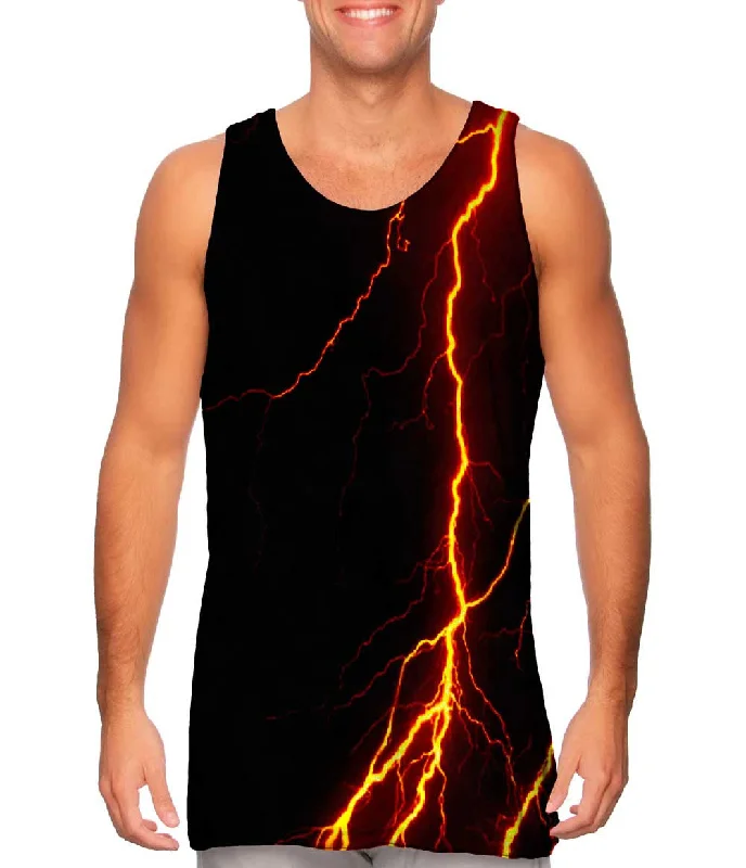 Modern City Lightning Storm Orange