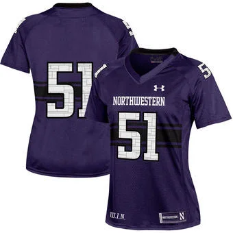 New Autumn And Winter Styles Northwestern Wildcats #51 NCAA Under Armour Purple Youth Sideline Football Jersey