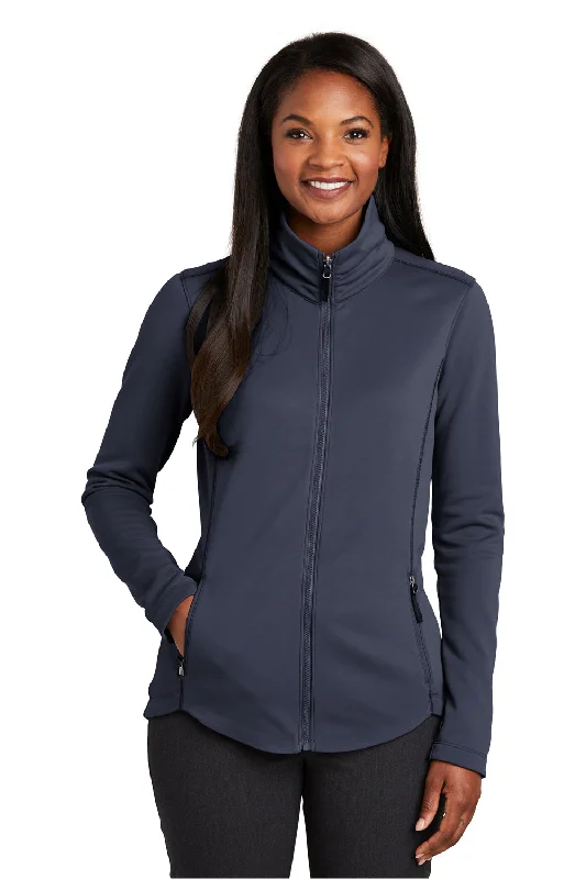 Body Design Port Authority Womens Collective Full Zip Smooth Fleece Jacket - River Navy Blue