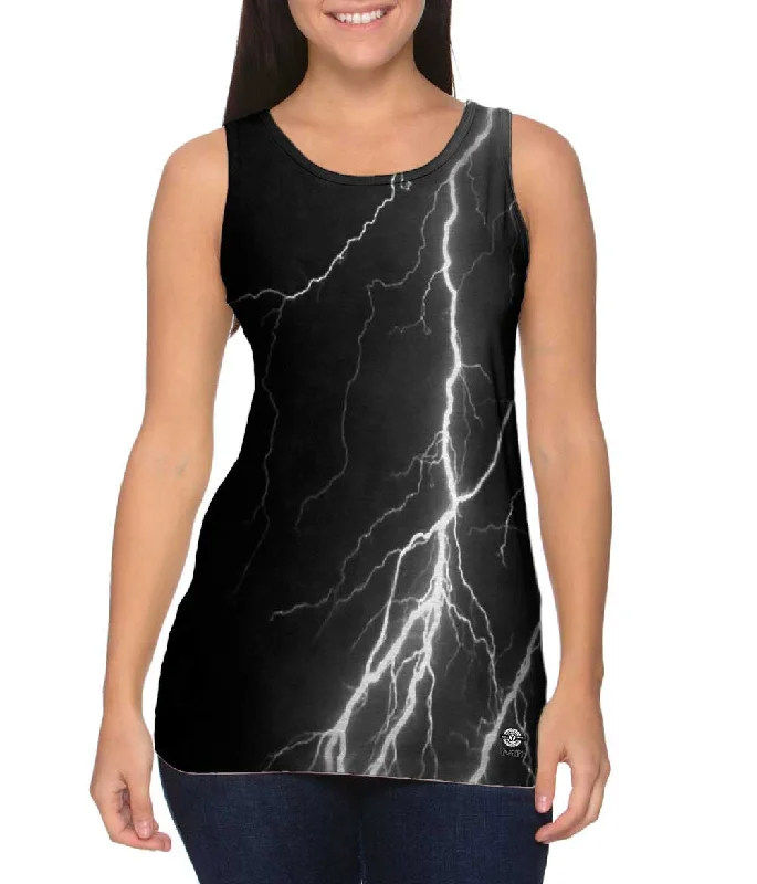 Minimalism Lightning Storm Black White