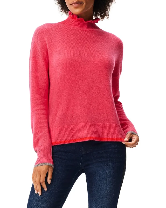 Diamond Series NIC+ZOE Ruffled Up Cashmere Turtleneck Sweater