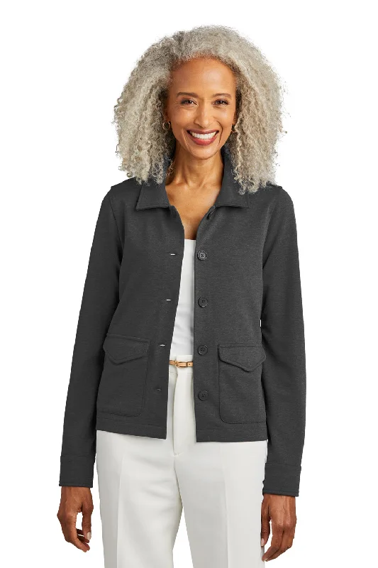 Youthful Street Fashion Brooks Brothers Womens Button Down Jacket - Heather Windsor Grey