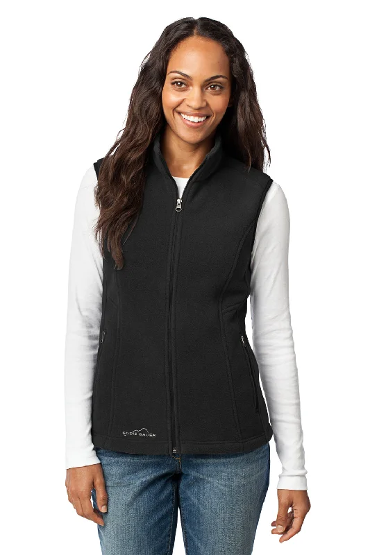 Carefree Eddie Bauer Womens Full Zip Fleece Vest - Black