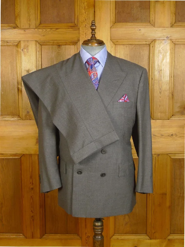 Denim Design 24/1009 immaculate 2005 hayward savile row bespoke grey d/b worsted suit 47 regular