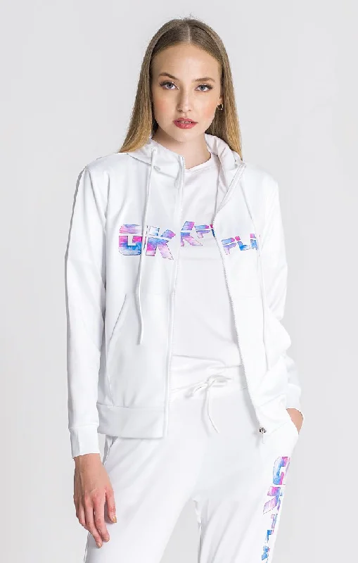 Retro Fashion White GK Play Hoodie Jacket