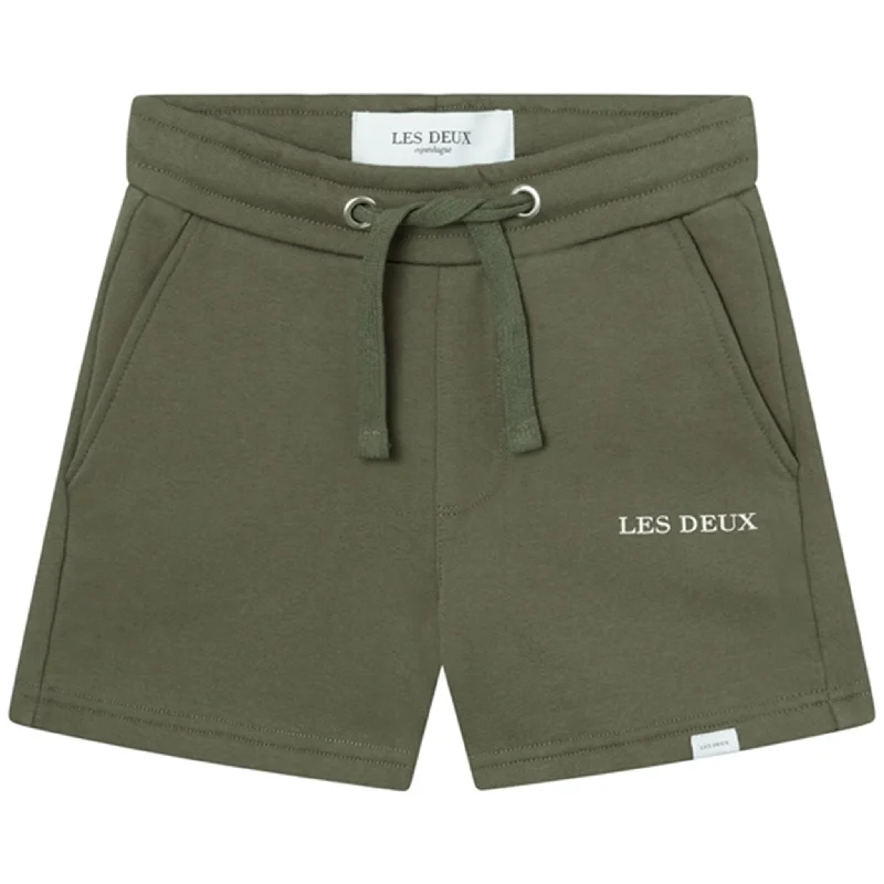 Girl Style Les Deux Kids Olive Night/Ivory Lens Sweatshorts