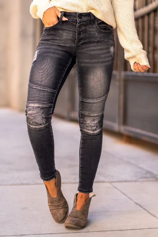 Bottom And Versatile Eastport Mid Rise Moto Skinny