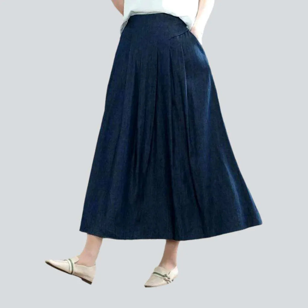 Fresh And Natural High-waist long women's jeans skirt