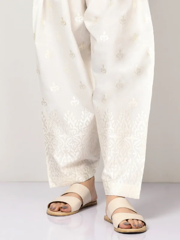 Youthful Street Fashion Embroidered Winter Cotton Shalwar