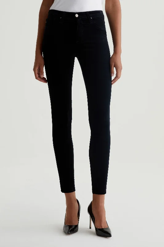 New Products AG FARRAH HIGH-RISE BLACK VELVET SKINNY JEANS