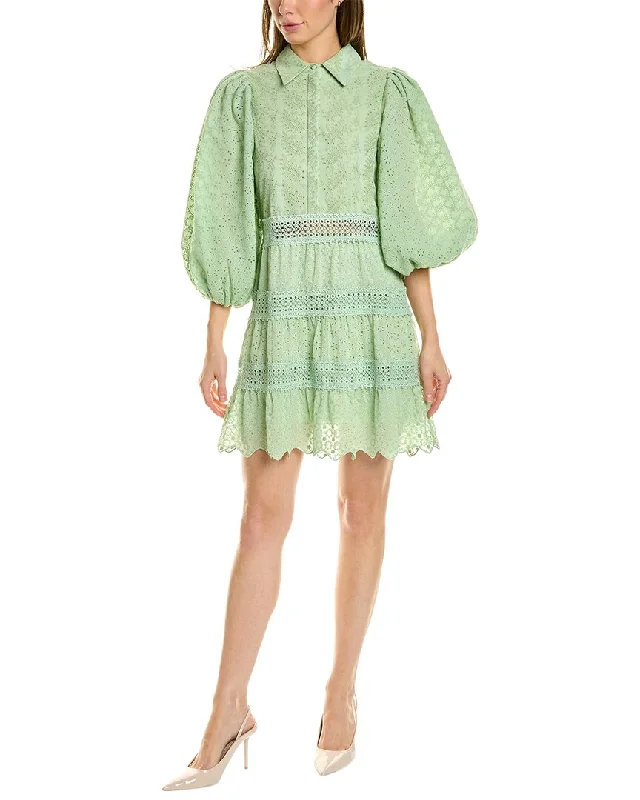 Carefree alice + olivia Blakesley Eyelet Mini Dress