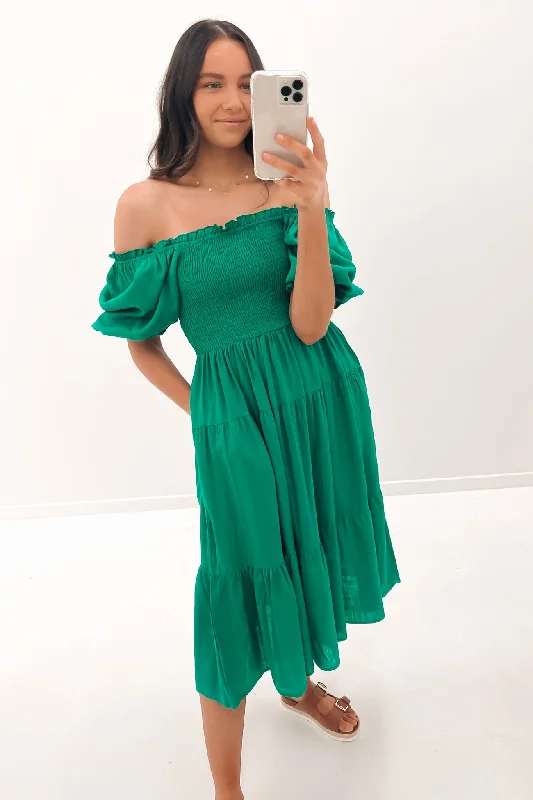 Autumn Selection Charlie Midi Dress Green