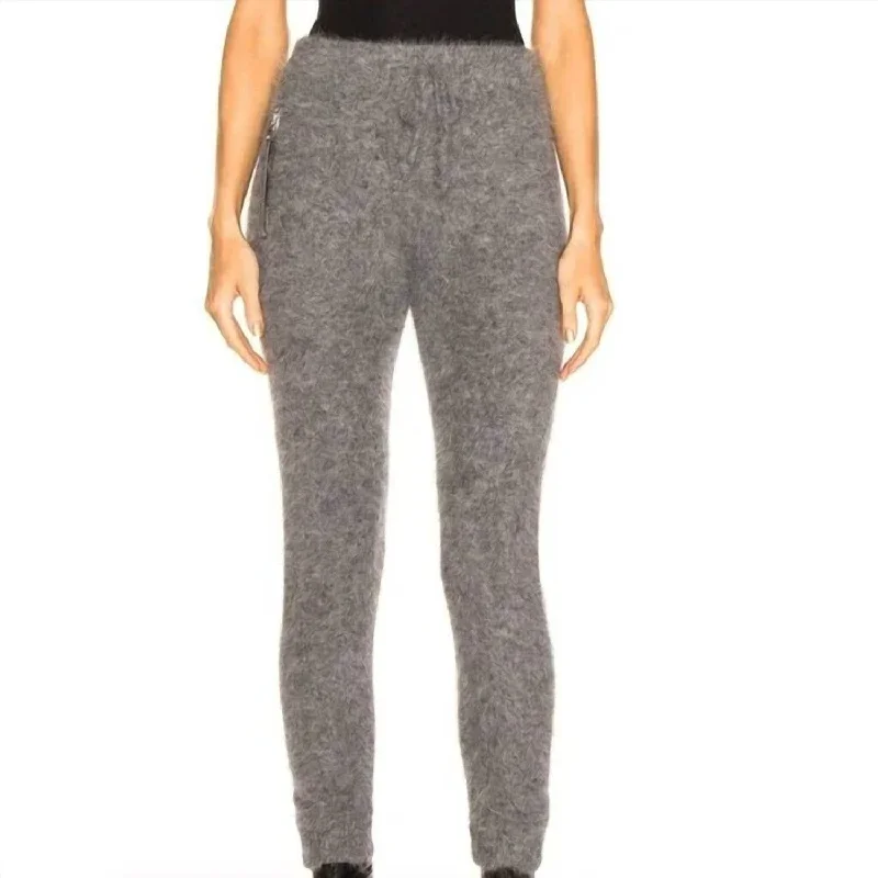 Classic Series Finn Mohair Track Pant In Grey