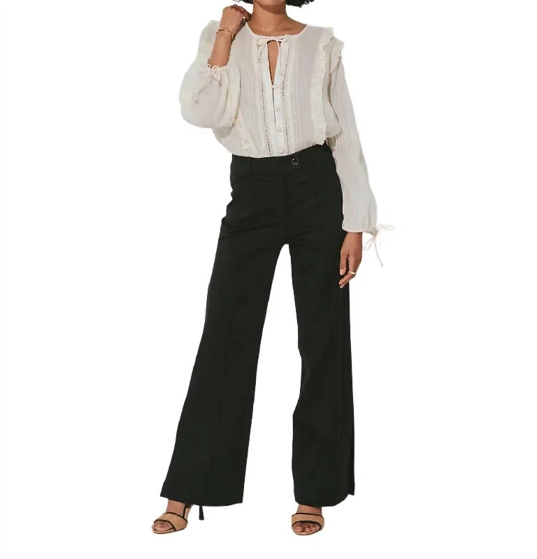 Exquisite Fabrics Kimora Trouser In Black