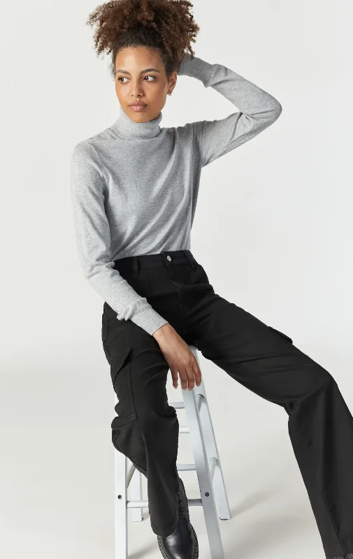 Eye-catching Personality ALVA BLACK LUXE TWILL PANT