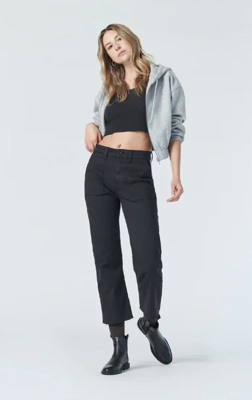 Simple Solid Color SHELIA BLACK BEAUTY TWILL PANT