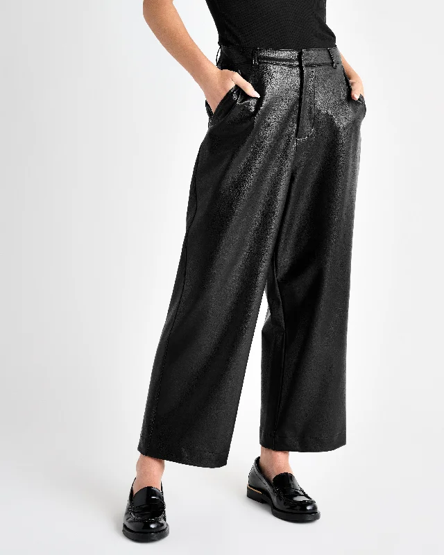 French Style VEGAN LEATHER ANKLE TROUSER