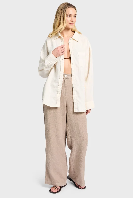 French Style Linen Relaxed Trouser