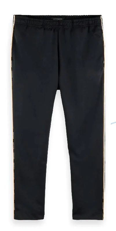 Luxury Temperament Logo Tape Sweatpants In Black