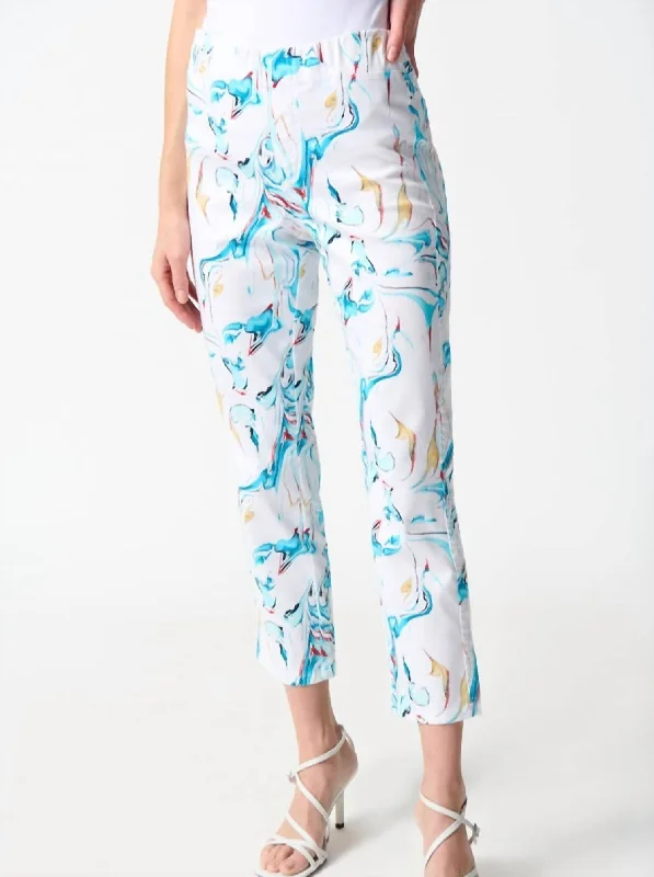 Sexy Fun Marbled Print Pants In Multi