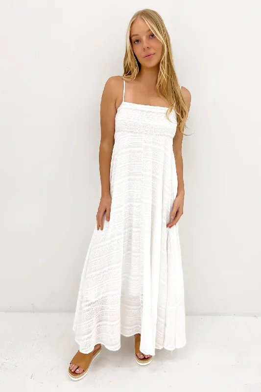 Youthful Street Fashion Nara Maxi Dress White