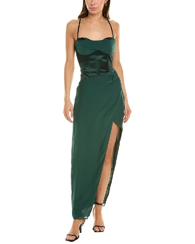 French Retro Nicholas Solara Silk-Blend Gown