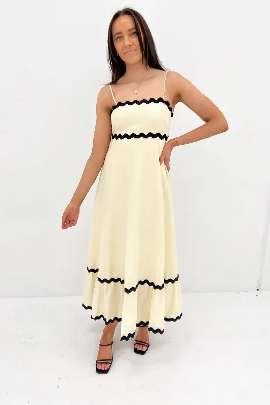 Fashion Style Norah Maxi Dress Beige