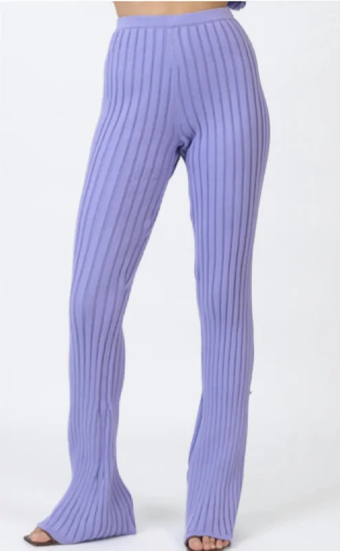 Bottom And Versatile Obelia Knit Pant In Blue