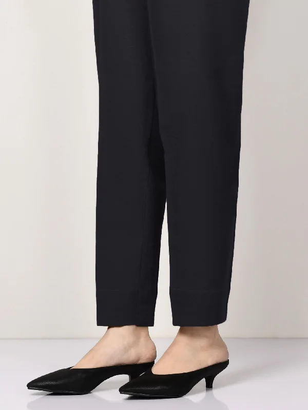 Sports And Leisure Silk Straight Trouser - Black