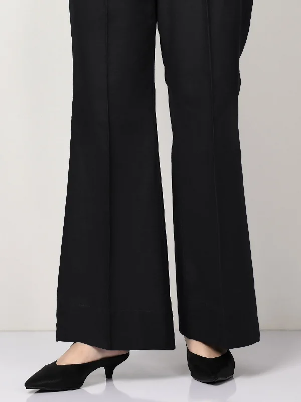 Spring Fashion Silk Bootcut Pants - Black