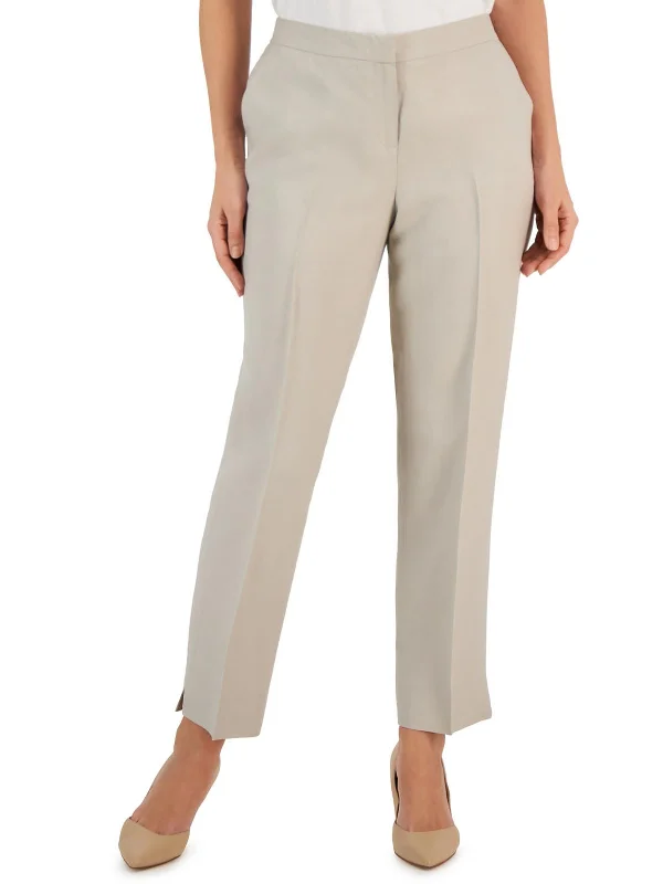 Celebrity Style Plus Womens Summer Linen Blend Wide Leg Pants