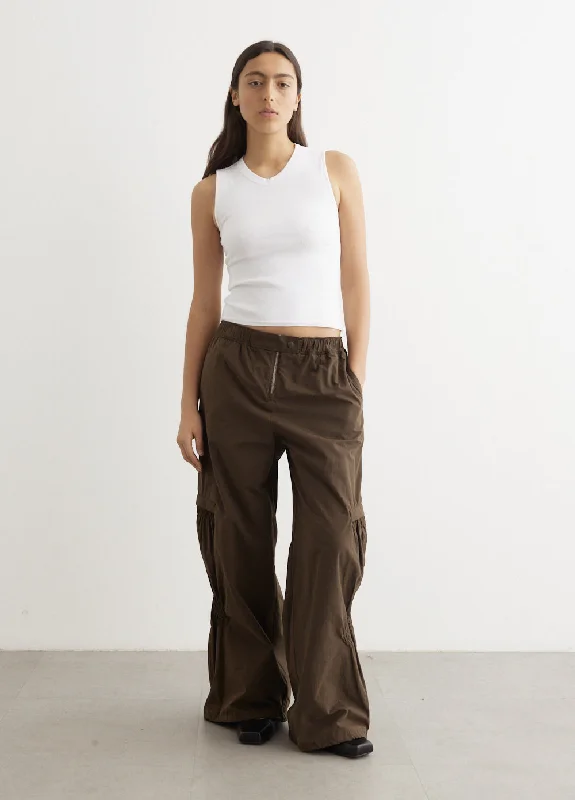 Comfortable Design Shirring Volume Pants