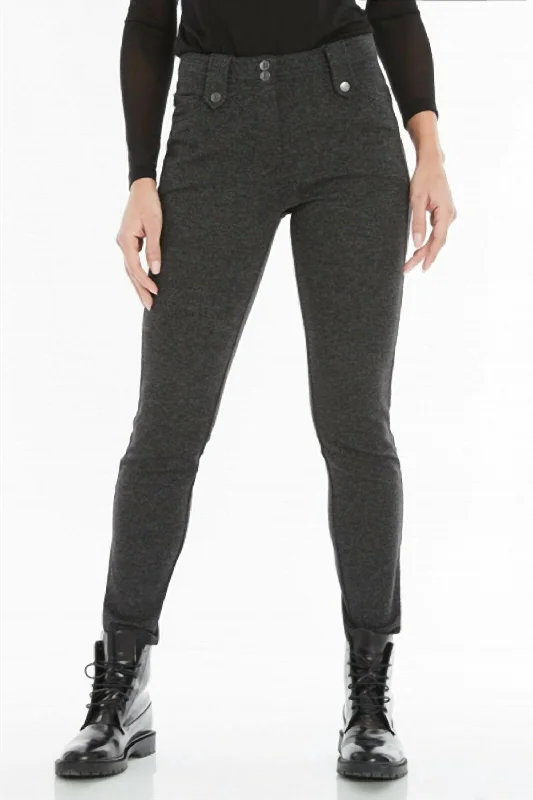 Youthful Skyler Tweed Pant In Dark Charcoal