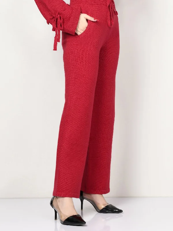 Outdoor Trend Woolen Trouser - Red