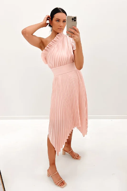 Playful Style The Lady Like Midi Dress Blush