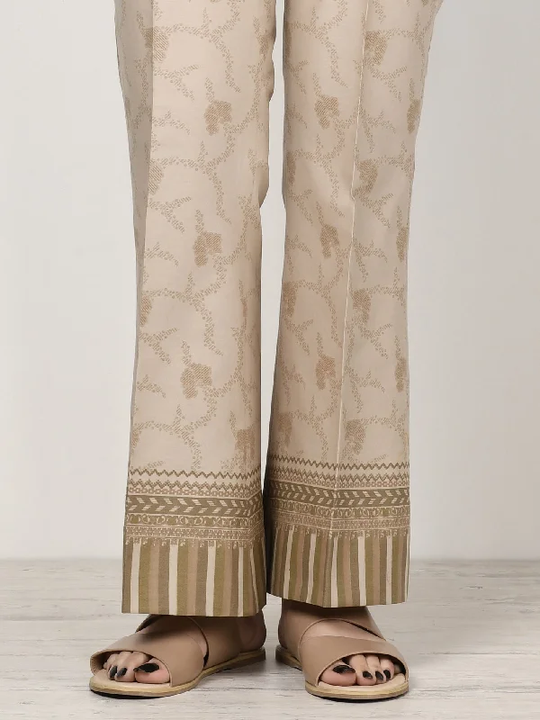 Dessert Matching Unstitched Printed Winter Trouser - Beige