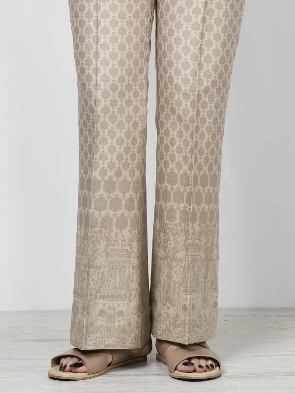 Versatile Items Unstitched Printed Winter Trouser - Beige