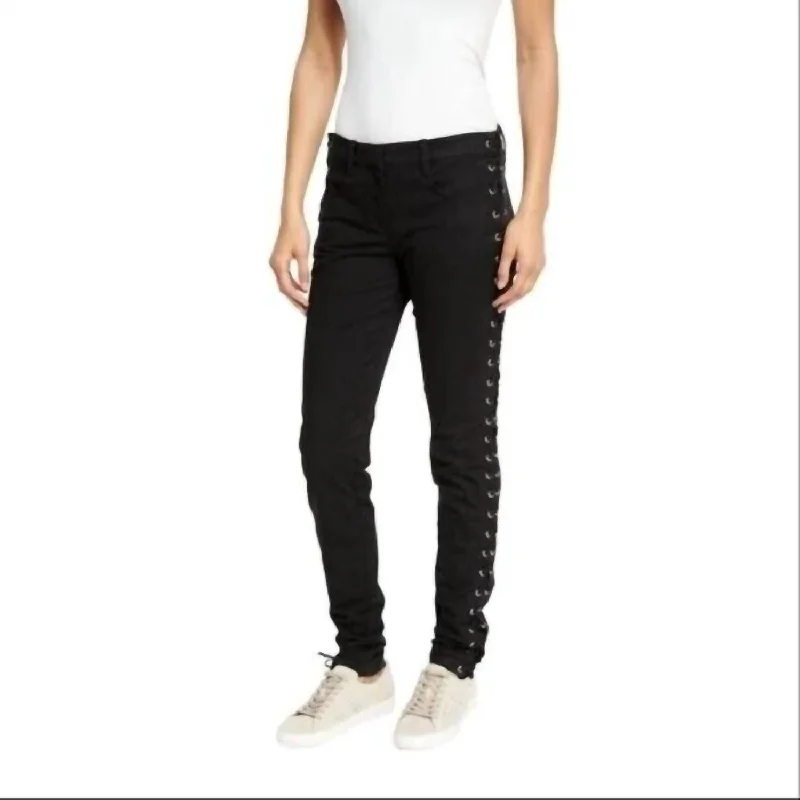 Lazy Home Women's Dent Pants In Black